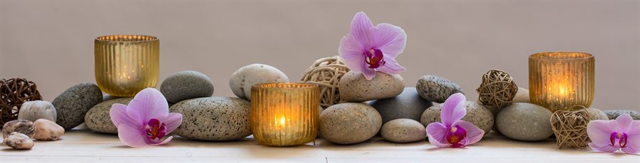 Spa stones and candles